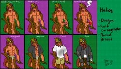 animalatnight anthro balls blush bodily_fluids bottomwear claws clothed clothing coat digital_media_(artwork) dragon dripping erection eyewear flaccid foreskin fur genital_fluids genitals goggles hair hi_res horn humanoid_genitalia humanoid_penis male melee_weapon metal_plates muscular muscular_male mythological_creature mythological_scalie mythology nipples nude nude_male penis precum precum_drip reptile scalie simple_background solo solo_focus sprite sprite_art staff tail text topwear uncircumcised underwear weapon