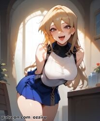 absurd_res ai_generated alexis_rhodes anime asuka_tenjoin auburn_hair blonde_female blonde_hair blonde_hair brown_eyes brown_hair female hi_res highres long_hair ozziru patreon self_upload tenjouin_asuka uncensored yu-gi-oh!