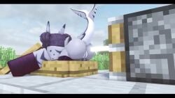 1girls 3d animated areolae ass bhopal big_ass big_breasts breasts fucking_machine mine-imator minecraft_sheep_fucker_machine nipples outdoors piston_(minecraft) pussy roblox robloxian shark_girl shorter_than_30_seconds solo sound tagme video
