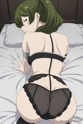 ai_generated all_fours arched_back ass ass_focus big_ass doggy_style frieren_beyond_journey's_end from_above lingerie pinku.ai ubel_(sousou_no_frieren)