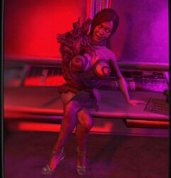 1girls 3d ada_wong brainwashed breasts camera_view corrupted corruption crossed_legs enemy_conversion female glowing_eyes heels infected mind_control mutation nude nude_female pussy reivoxel resident_evil sitting_on_desk smiling tentacle tentacle_in_pussy tentacle_on_breast tentacle_on_neck tentacle_on_nipple tentacle_penetration