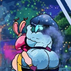 1girls 2girls anthro anthrofied ass blight_cap_(pvz) breasts dj_arts female flora_fauna mushroom mushroom_humanoid night-sprinkles_(pvz) night_cap_(pvz:bfn) plant plant_girl plant_humanoid plantie plants_vs._zombies plants_vs_zombies plants_vs_zombies:_battle_for_neighborville popcap_games pussy