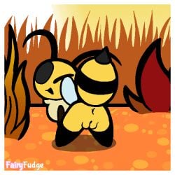 1:1 anthro anus arthropod arthropod_abdomen ass bee biped bug_fables digital_media_(artwork) fairyfudge female genitals hi_res hymenopteran insects looking_at_viewer looking_back moonsprout_games one_eye_closed open_mouth open_smile outside presenting presenting_hindquarters pussy raised_tail rear_view signature smile solo tail vi_(bug_fables) wink winking_at_viewer