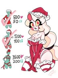 1girls charlie_morningstar_(hazbin_hotel) christmas hazbin_hotel holidays solo