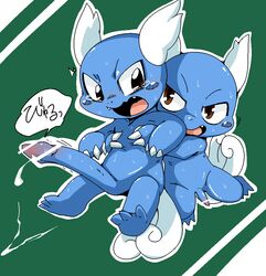 2013 2boys animal_genitalia animal_penis anthro anthro_on_anthro anthrofied big_eyes big_penis blue_body blue_penis blue_skin blush bodily_fluids brown_eyes cum cumshot doneru duo ejaculation erection feet gay genital_fluids green_background half-closed_eyes japanese_text long_penis male male_only nintendo open_mouth orgasm penis pokémon_(species) pokemon pokemon_(species) pokemon_rgby simple_background small_but_hung tail tears text translation_request turtle turtle_penis video_games wartortle wet yaoi