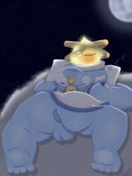 angel anus ass balls big_ass brawl_stars cloud cute cute_face dick dogarcello donut_anus fat_ass feet feet_up gay gene_(brawl_stars) male male/male male_only penis sleeping sleeping_nude supercell zzz