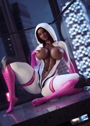 1girls 3d big_ass big_breasts breasts brown-skinned_female brown_body brown_skin bust busty chest cosplay costume curvaceous curvy curvy_figure dark-skinned_female dark_skin female ghost-spider hips hourglass_figure huge_ass huge_breasts kylee_(kylee) kylee_(kylee_labs) large_ass large_breasts legs marvel marvel_comics mature mature_female slim_waist spider-gwen_(cosplay) spider-man_(series) spider-woman spider-woman_(cosplay) thick thick_hips thick_legs thick_thighs thighs voluptuous waist wide_hips