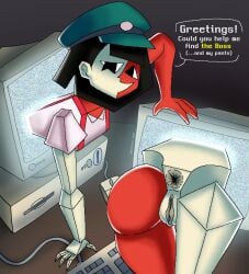 anus ass computer dialogue dream_bbq ena ena_(series) mexicanjoe no_pants peruvian_female tagme