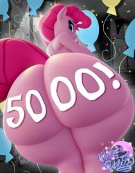 1girls 3d alternate_version_available anthro anthrofied ass ass_bigger_than_head ass_focus behind_view big_ass big_breasts big_butt blue_eyes breasts bubble_butt butt_crack curvaceous curvy curvy_figure earth_pony equine female female_only friendship_is_magic furry geodat64 grey_background hasbro horse huge_ass looking_at_viewer looking_back looking_back_at_viewer low-angle_view milestone_celebration my_little_pony nude pink_hair pinkie_pie_(mlp) pony solo solo_female tail thick_thighs voluptuous voluptuous_female wide_hips