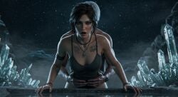 3d 3d_(artwork) 3d_model ai_generated black_hair doggy_style doggy_style lara_croft lara_croft_(survivor) tomb_raider tomb_raider_(survivor)