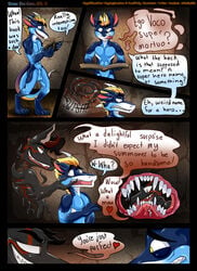 anthro balls book comic deepthroat demon double dragon english_text fellatio heart hi_res magic male male_only oral penile possession raining scalie sex spell teryx text transformation