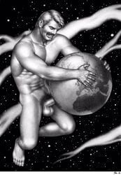 2d_(artwork) abs balls black_and_white earth giant_male giant_penis macro_male macrophilia male male_only muscle_man muscular muscular_male only_male original_character penis planet space tom_of_finland vintage