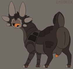 2025 6_ears absurd_res alien animal_genitalia anus artist_name big_anus black_sclera brown_background brown_body brown_countershading brown_hair brown_theme cloven_hooves countershading dewclaw_hooves emionix feral flat_colors genitals hair half-closed_eyes hi_res hooves huge_anus hyper hyper_anus lidded_eyes looking_away lurkerbeast machine male monav_(emx) mouthless multi_ear narrowed_eyes nonbinary_(lore) noseless omnitope orange_eyes orange_penis overweight overweight_feral overweight_male penis penis_tip plated_scales quadruped rear_view robot sackless scutes segmented_legs segmented_neck sheath short_tail simple_background solo standing tail text thick_neck thick_tail three-quarter_view toony unguligrade unusual_ears