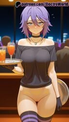1girls 2025 ai_generated alcohol artist_name bar beer_mug blue_eyes blurry blurry_background blush breasts breasts breasts bust chest clitoral_hood cocktail cocktail_glass cup drink drinking_glass drinking_straw drunk electroworld exposed_pussy female food glass gloves hair_between_eyes hi_res high_quality high_resolution highres holding_cup holding_tray ice juicy_pussy looking_at_viewer patreon patreon_username pussy rosario+vampire shirayuki_mizore stable_diffusion striped striped_legwear thighhighs tight_pussy tray vagina watermark