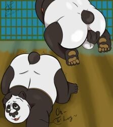 anal anal_fingering anal_masturbation anal_sex anthro ass ass_up bear black_body black_fur dreamworks fingering fur giant_panda hi_res kung_fu_panda male male_only mammal master_po_ping masturbation notamo overweight overweight_male penetration slightly_chubby slightly_chubby_male solo white_body white_fur