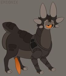 2025 6_ears absurd_res alien animal_genitalia anus artist_name big_anus black_sclera brown_background brown_body brown_countershading brown_hair brown_theme cloven_hooves countershading dewclaw_hooves emionix erection feral flat_colors front_view genitals hair half-closed_eyes hi_res hooves huge_anus hyper hyper_anus lidded_eyes long_penis looking_at_viewer lurkerbeast machine male miam_(emx) mouthless multi_ear narrowed_eyes nonbinary_(lore) noseless omnitope orange_eyes orange_penis overweight overweight_feral overweight_male penis plated_scales quadruped robot scutes segmented_legs segmented_neck sheath short_tail simple_background solo standing tail text thick_neck thick_tail three-quarter_view toony unguligrade unusual_ears