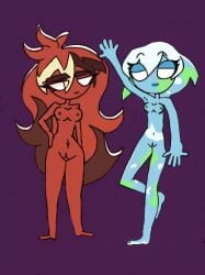 2girls completely_nude completely_nude_female earth earth-chan earth_(planethumans) earth_(solarballs) female humans!!!! lipstick mars mars_(planet) medium_breasts more!!! multicolored_body nude planethumans red_body small_breasts solarballs space spacehumans tagme yessssss