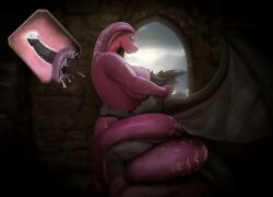 anthro apode big_breasts bodily_fluids breasts cum cum_in_pussy cum_inside draconcopode dragon duo european_mythology female genital_fluids genitals keeltheequine larger_female legless male male/female mythological_creature mythological_scalie mythology naga penetration penile penile_penetration penis penis_in_pussy scalie serpentine sex size_difference smile vaginal_penetration vaginal_penetration western_dragon window wings x-ray_view