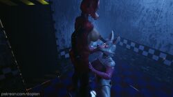 3d animatronic animatronic_female black_nails blowjob breasts breasts_out five_nights_at_freddy's five_nights_at_freddy's_2 fnaf foxy_(fnaf) furry furry_breasts furry_ears futa_on_female futa_with_female futanari heels intersex looking_pleasured mangle_(fnaf) naked naked_female nude_female nude_futa nude_futanari pink_eyes red_body red_skin ring_piercing white_hair white_skin