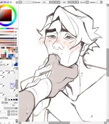 1cuntboy 1cuntboy1male 2boys 2d_(artwork) arcane arcane_jayce arcane_viktor arms beard bearded bed bedding bedroom belly big_hands black_and_white black_hair blush brown_eyes brown_hair cuntboy cuntboy/male daddy_and_twink dark-skinned_male dark_skin eye_contact face femboy femboy_focus femboy_on_male feminine_male finger_in_another's_mouth finger_in_mouth fingering gay gay_male gay_sex hand_on_face hands jayce jayce_talis jayvik la_bordeliere latino latino_male league_of_legends light-skinned_male light_skin looking_at_another looking_at_partner looking_at_viewer looking_pleasured loving_couple loving_gaze loving_it male male/male male_focus male_only masculine_gay masculine_male mole mole_above_mouth mole_under_eye muscular muscular_male no_penetration no_sex nude_male pale-skinned_male pale_skin romantic_ambiance romantic_couple sex size_difference sketch skinny_male soft sucking_thumb sweet tan_skin touching_face trans_male trans_man twink viktor_(league_of_legends) yaoi