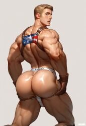 ai_generated ass ass_focus ass_grab ass_up bara big_ass big_biceps big_butt big_pecs bubble_ass bubble_butt butt_focus butt_grab captain_america celebrity chris_evans male male_focus male_only marvel marvel_cinematic_universe marvel_comics muscles muscular muscular_arms muscular_legs muscular_male muscular_thighs real_person realistic revealing_clothes steve_rogers yaoi