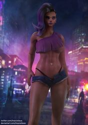 sombra from overwatch by mavixtious