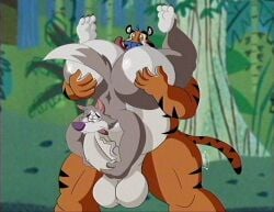 3_toes 69_position anal anthro ass big_butt big_penis canid canine canis chip_the_wolf cookie_crisp duo feet felid fellatio frosted_flakes genitals hand_on_butt hand_on_penis hi_res huge_butt huge_cock humanoid kellogg's male male/male mammal mascot musclegut muscular oral pantherine penile penis possbooty rimming sex slightly_chubby thick_thighs tiger toes tony_the_tiger vein veiny_penis wolf