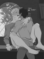 2boys anal anal_sex balls big_pecs bigger_penetrated blush dark-skinned_male dungeon_meshi gay kabru laios_touden male male_focus male_only nipples nude nude_male open_mouth pecs penetration penis penis_in_ass small_dom small_dom_big_sub small_top_big_bottom smaller_penetrating smaller_penetrating_bigger zloyhedgehog