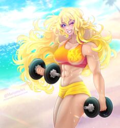 yang xiao long from rwby by manunuart