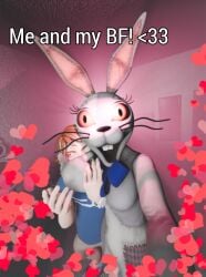 adult adult_and_teenager age_difference aged_up angry_expression angry_face covering_mouth five_nights_at_freddy's fnaf forced gregory_(fnaf) hand_on_mouth imminent_rape imminent_sex kidnapped older_female selfie selfie_pose straight teenager uncomfortable vanny_(fnaf) younger_male
