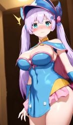 ai-created ai_generated big_ass big_breasts blue_eyes breasts dark_magician_girl dark_magician_girl_(cosplay) hispanic_virtual_youtuber indie_virtual_youtuber kyria purple_hair tagme thick_thighs thighs video vtuber vtuberfanart yu-gi-oh!