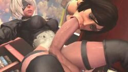 1futa 1girls 3d animated balls big_balls big_breasts big_penis bioshock bioshock_infinite blindfold bottomless breasts clothing crossover eastern_and_western_character elizabeth_comstock erect_penis erection fellatio female futa_on_female futadom futanari huge_balls huge_cock irrumatio light-skinned_female light-skinned_futanari light_skin nier nier:_automata oral oral_sex penis penis_to_the_knees short_hair sound steno3d swinging_balls tagme testicles thick_thighs upside-down video white_hair yorha_2b