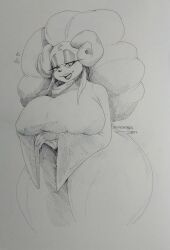 2d 2d_(artwork) 2d_artwork anthro anthro_female ariem breasts_bigger_than_head furry furry_female half-closed_eyes horn huge_ass huge_breasts huge_butt humongous_ass humongous_breasts kimchiibes lipstick seductive_eyes seductive_look seductive_smile sega sketch smile sonic_(series) sonic_dream_team sonic_the_hedgehog_(series) thick_ass thick_hips thick_thighs