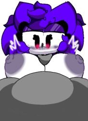 animated beat_banger big_boobs furry mobian_(species) mobian_hedgehog needlemouse_(character) needlemouse_(series) oc penis_in_mouth pov_male purple_fur purple_hair sarah_henderson_(needlemouse) sonic.exe_(series) toriel_beat_banger