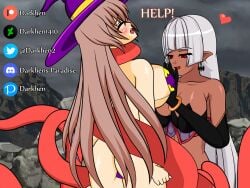 2girls darkhen1410 koooon_soft koooonsoft_queen_demon koooonsoft_witch_girl multiple_girls tagme tentacle