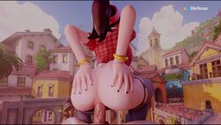 1boy 1girls 2019 3d alternate_costume anal anal_penetration anal_sex animated asian asian_female ass barefoot big_ass blender blizzard_entertainment brown cruiser_d.va d.va hair headphones large_penis male male/female nail_polish overwatch pale-skinned_male pale_skin pants_down penis pov red_nails reverse_cowgirl_position rings sfmtessai sound video webm