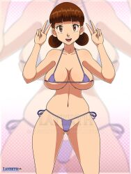 breasts female female_only layerth mega_man mega_man_battle_network ms._mari open_mouth solo swimsuit tagme