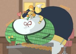 animal_crossing hyper isabelle_(animal_crossing) nintendo queencurvy tagme