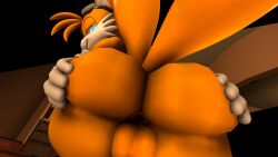 1boy 1male 3d anthro anus ass ass_focus balls big_ass big_butt bubble_ass bubble_butt doppoarts femboy fox furry gay huge_ass huge_butt sega solo_male sonic_(series) sonic_the_hedgehog_(series) spread_ass spreading tails trap