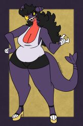 anthro big_breasts breasts female female_garchomp furry furry_only garchomp nerdyreindeer pokémon_(species) pokemon pokemon_(species) thick_thighs wide_hips