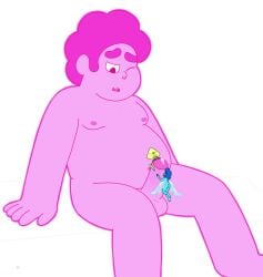 cartoon_network chubby_male gem_(species) giant giant_male giant_penis lapis_lazuli_(steven_universe) macro macrophilia male_focus micro_female micro_on_macro peridot_(steven_universe) pink_body steven_quartz_universe steven_universe transparent_background