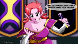 1girls big_breasts chronoa dragon_ball dragon_ball_heroes dragon_ball_xenoverse female_focus mrtermida pink_body short_hair supreme_kai_of_time