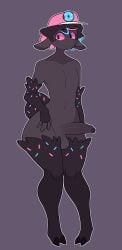 1boy balls basic_background digitigrade donut femboy fluffy furry genitals hat hooves no_nipples penis pink_eyes sheep welwraith