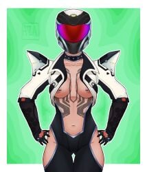 1female 1girl 1girls 2d 2d_(artwork) apex_legends ass_visible_through_thighs axle axle_(apex_legends) aza19 badass beautiful boob_window breasts breasts_out female female_only fit fit_female full_color girl lewd nipple_piercing nipples nsfw piercing prosthetic sexy sideboob small_breasts solo solo_female tattoo thick_thighs tight_clothing tits woman