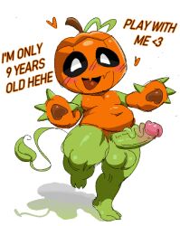 anthro big_penis blush chubby cub dandy's_world dandys_world eccojams gourdy_(dandy's_world) male male_only roblox roblox_game solo solo_male