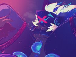 1girls anthro anus blue_anus blue_eyes blue_mouth egg egg_laying female female_only fur grey_body grey_fur hi_res horn legs_up looking_pleasured machine moon_(rexvander) open_mouth protogen protogen_armor protogen_visor shaking_legs solo spread_legs spreading strangebun vaginal_egg_laying vaginal_penetration white_hair