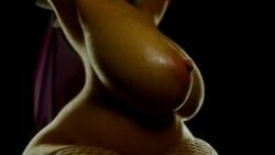 3d 3d_animation animated anthro arms_behind_head big_breasts breasts choker elbow_gloves fangs female gif green_eyes large_breasts long_tongue nipples pierced_belly_button pushthelewd rouge_the_bat sega solo solo_female sonic_(series) sonic_the_hedgehog_(series) swinging_breasts tagme tongue tongue_out tummy video