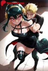 1boy ai_assisted ai_generated black_hair boobs boobs_out breasts breasts_out cute cute_face detailed_background dress female female_focus female_human fight latex latex_clothing latex_gloves latex_suit legs light-skinned_female light_body light_skin long_hair male more_at_source nipples patreon pink_nipples pussy pussy_juice pussy_juice_drip samandraai sex_from_behind sexy sexy_armpits sexy_clothing sexy_dress sexy_female skirt spy_x_family thorn_princess tits tits_out uncensored wet wet_body wet_clothes wet_clothing wet_pussy wet_skin yor_briar yor_forger