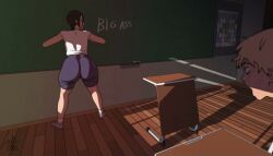 anal anal_addiction anal_invitation anal_suggest big_ass chainsaw_man chalkboard clapping_cheeks classroom d-art denji_(chainsaw_man) fat_ass reze_(chainsaw_man) sunset tagme teaching teasing twerking video
