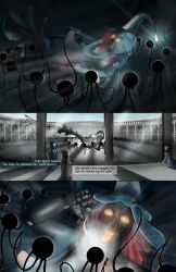 absurd_res ambiguous_gender aquatic blade bone breasts cephalopod church clothing comic dancing digital_drawing_(artwork) digital_media_(artwork) dress english_text fin genitals group handjob hi_res holographic_eyes humanoid intersex intersex/intersex licking lure_(anatomy) machine masturbation merfolk mollusk nails no_pupils penile penis robot sex skull skull_head soul_interface soulless_tech split_form tail teeth tentacles text tongue tongue_out underwater water